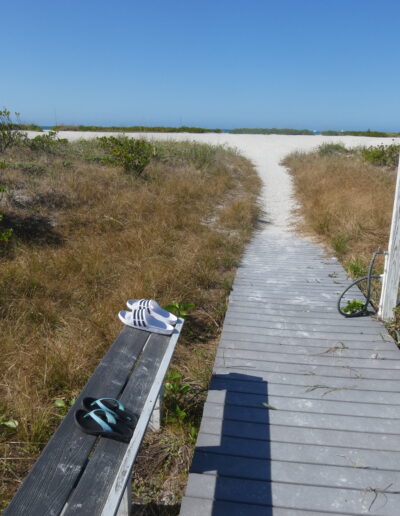 Boardwalk to our beautiful private beach on the gulf
